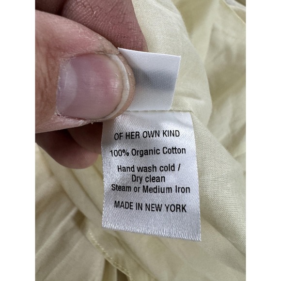 Of Her Own Kind Dress Womens Large Claudette Organic Cotton Lace Hem Midi - Picture 5 of 8